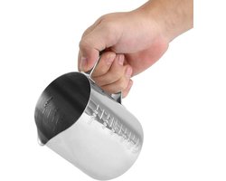 Milk Foam Jug 550 ml - Roestvrij Stalen Melkfrother met Maatverdeling voor Espresso & Cappuccino