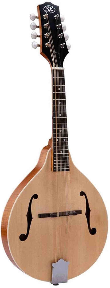 SX SMA600 A-Style Mandoline – Massief Sparren Top, Gevlamd Okoumé & Gigbag
