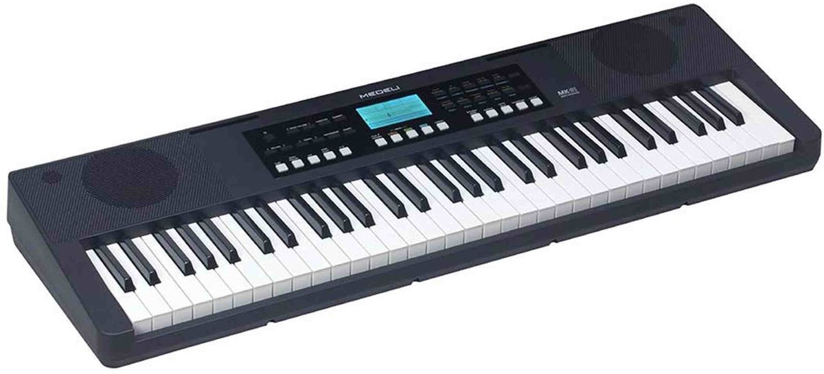 Keyboard - Medeli MK61 - 61 aanslaggevoelige toetsen - 450 klanken - 150 styles - 2x2,5 watt - Zwart