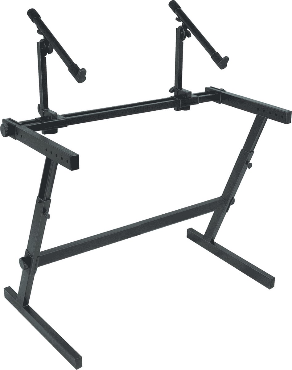 QUIKLOK Z726L Grote Z-Keyboardstandaard – Voor 2 Keyboards, Verstelbaar, max. 113 kg