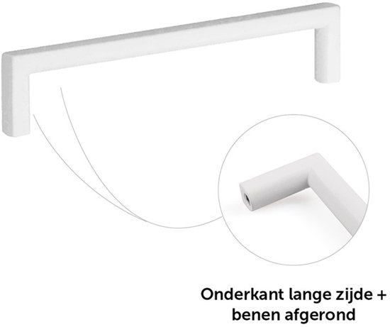 Poignée blanche mince longueur 136 mm, taille de foret 128 mm, poignée de cuisine, poignée de meuble, poignée de meuble H021