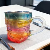 Painted Book Mug, beschilderd boek, gelakte boekenmok, creatieve 3D-boeken, stapel gevormde, nieuw boek mok, cadeau voor boekenliefhebbers, leraren, literaire vrienden Painted Book Mug, beschilderd boek, gelakte boekenmok, creatieve 3D-boeken, stapel gevormde, nieuw boek mok, cadeau voor boekenliefhebbers, leraren, literaire vrienden