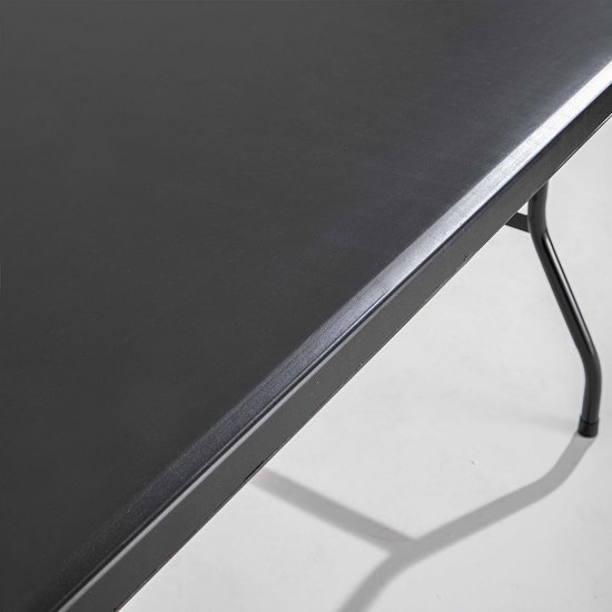 Opvouwbare klaptafel 200 cm zwart - Stevige tafel voor binnen en buiten — afbeelding 4