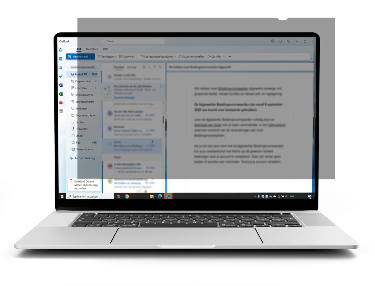Privacy Filter Laptop - 14 inch (16:9) – Voorkomt Meekijken – Inclusief Bevestigingskit – Privatech – Geschikt voor HP, Lenovo, Dell, Acer, Asus & Microsoft