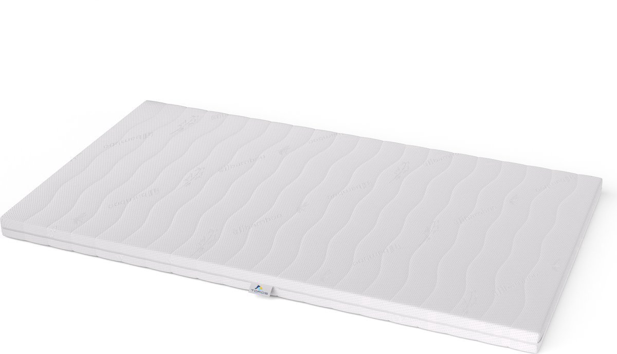 Toros Bedden ® Luxe Topmatras 120x200x7 – Afritsbare & Wasbare Hoes – Wit – Premium Slaapcomfort