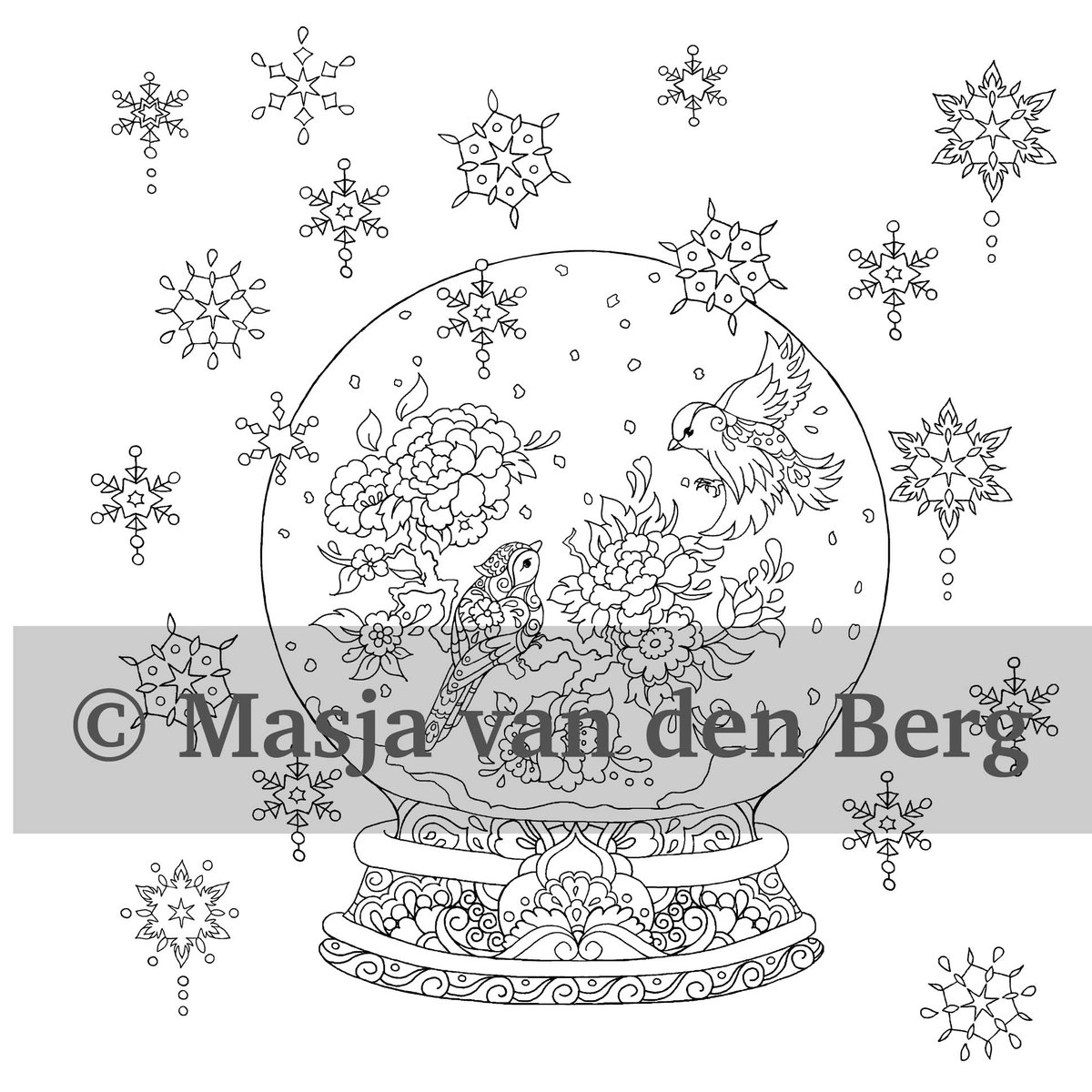 Masja van den Berg - Masja's Christmas - Kerst - kleurboek - kleuren voor volwassenen — afbeelding 3
