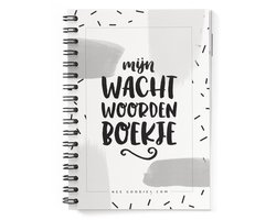 Wachtwoordenboekje met alfabet – Password Organizer – Klein A6 – Zwart wit – Wachtwoorden notitieboek