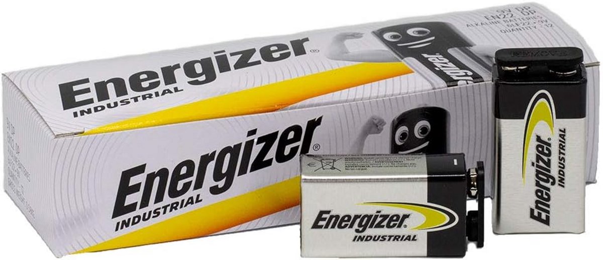 Energizer 6LR61 alkaline batterijen 9V - 12 stuks