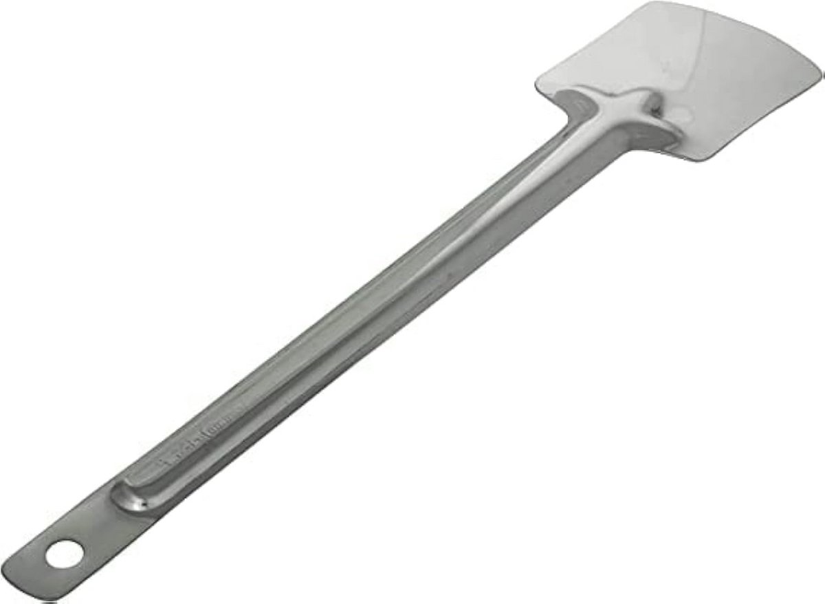 Roestvrijstalen spatel / keukenspatel 28 cm - dun blad voor dosa, roti, chapati, paratha