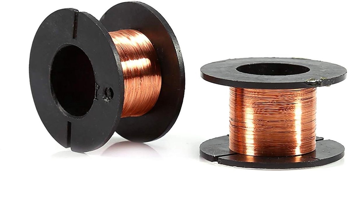 Ronte - Geëmailleerde draad 5 stuks, 0,1 mm koperen wikkeldraad reparatiedraad, 15 m lengte