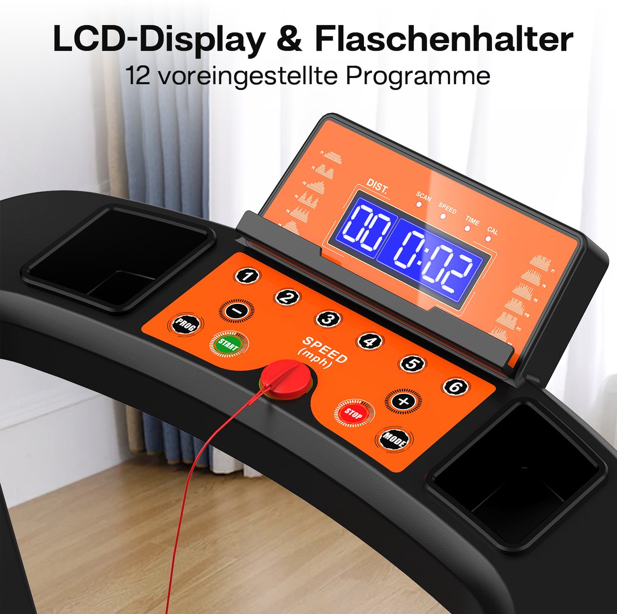 yitong xu Loopbanden voor thuisgebruik, loopbanden met verlengde handgrepen voor herstel, draagbare opvouwbare loopbanden voor senioren met optionele app-bediening, loopband met een capaciteit van 120 kg thumbnail 6