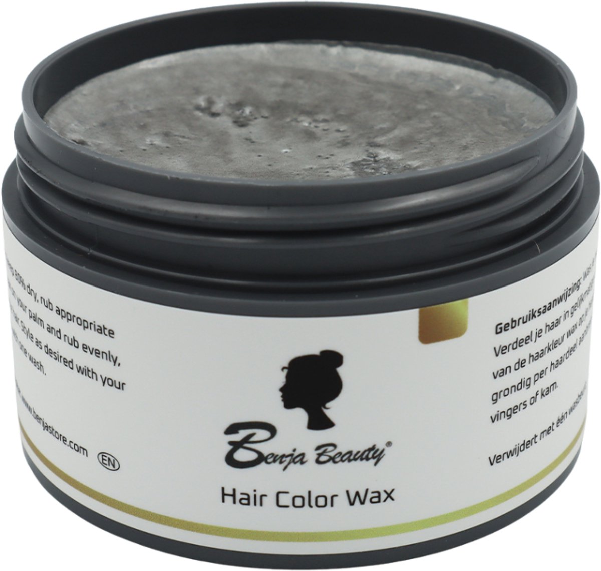 BenjaBeauty Haarwax - Haarkleuring - Haarverf - Carnaval - Halloween - Cosplay - Haarcrème - Grijs