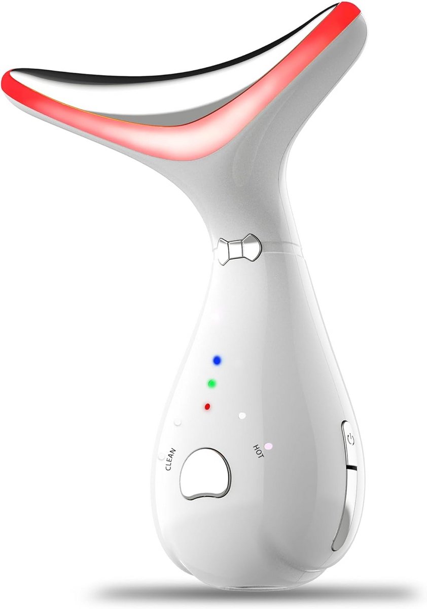 Gezichtsmassageapparaat met Rood Lichttherapie voor Huidverjonging