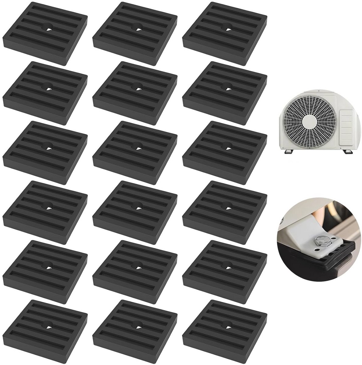 Trillingsdempers voor airconditioning - 16 stuks rubberen buffers