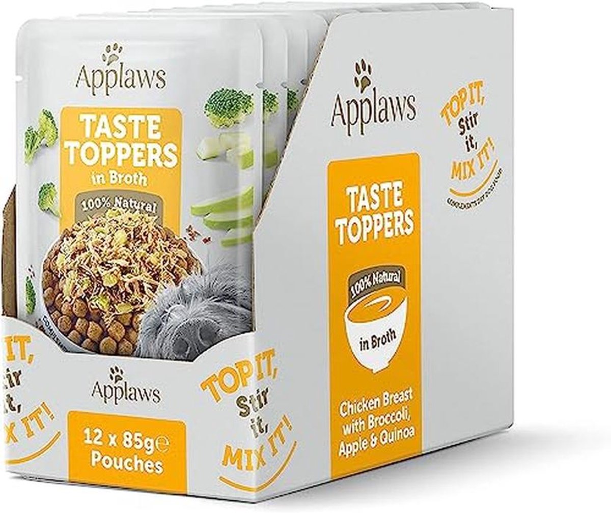 Natuurlijk hondenvoer met kip en groenten in bouillonzakje (12 zakjes van 85 g)