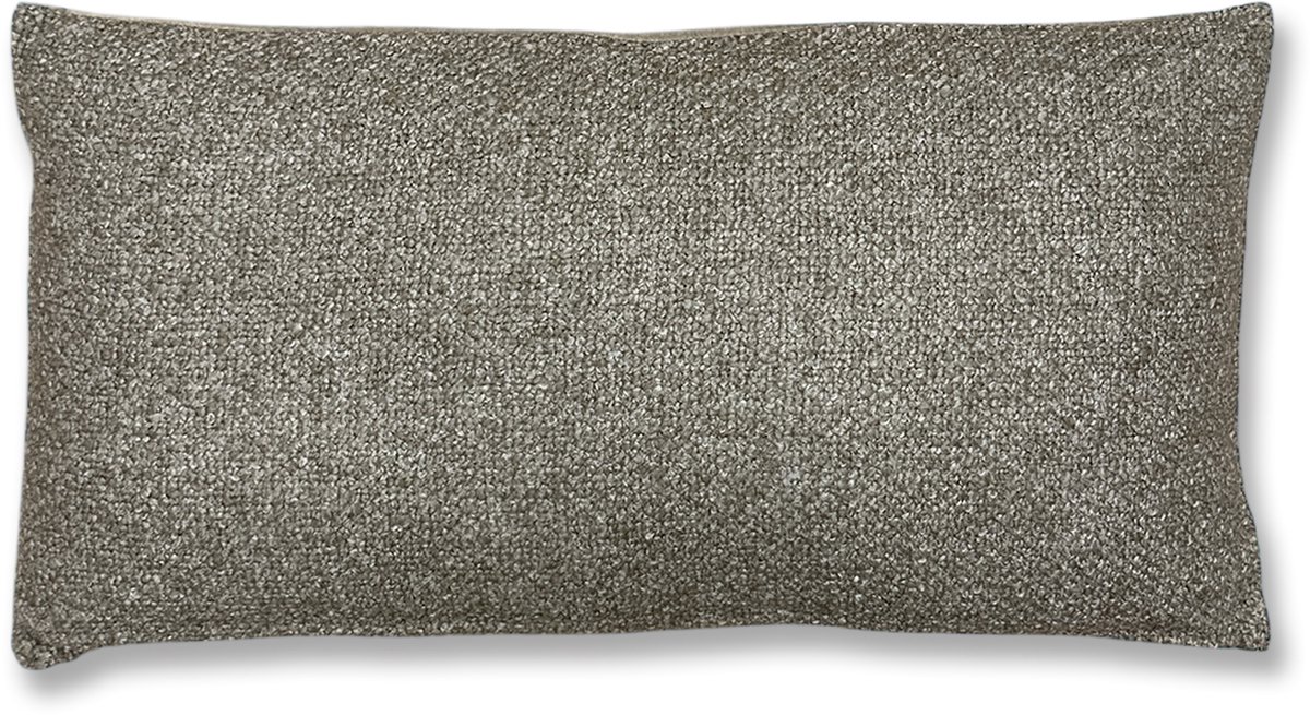 by Mooss - Sierkussen - Linnen - GemÃªleerd - Grey - Brown - 60x30 cm - Hip - Trendy - Accesoires - Decoratie