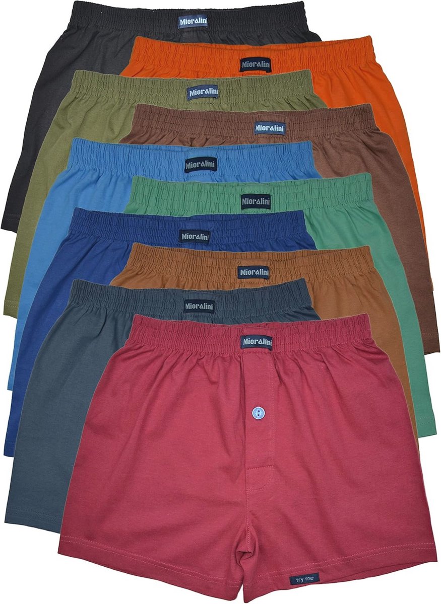 Zachte boxer shorts van 100% katoen - naadloos, maat 4-10, set van 6