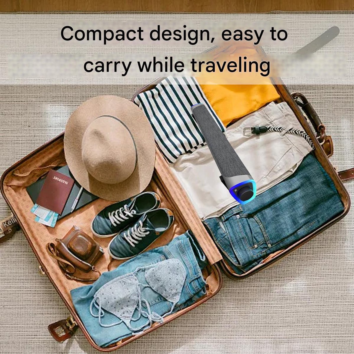 JeiibrZui Soundbar met Bluetooth V5.0 en - afbeelding 3