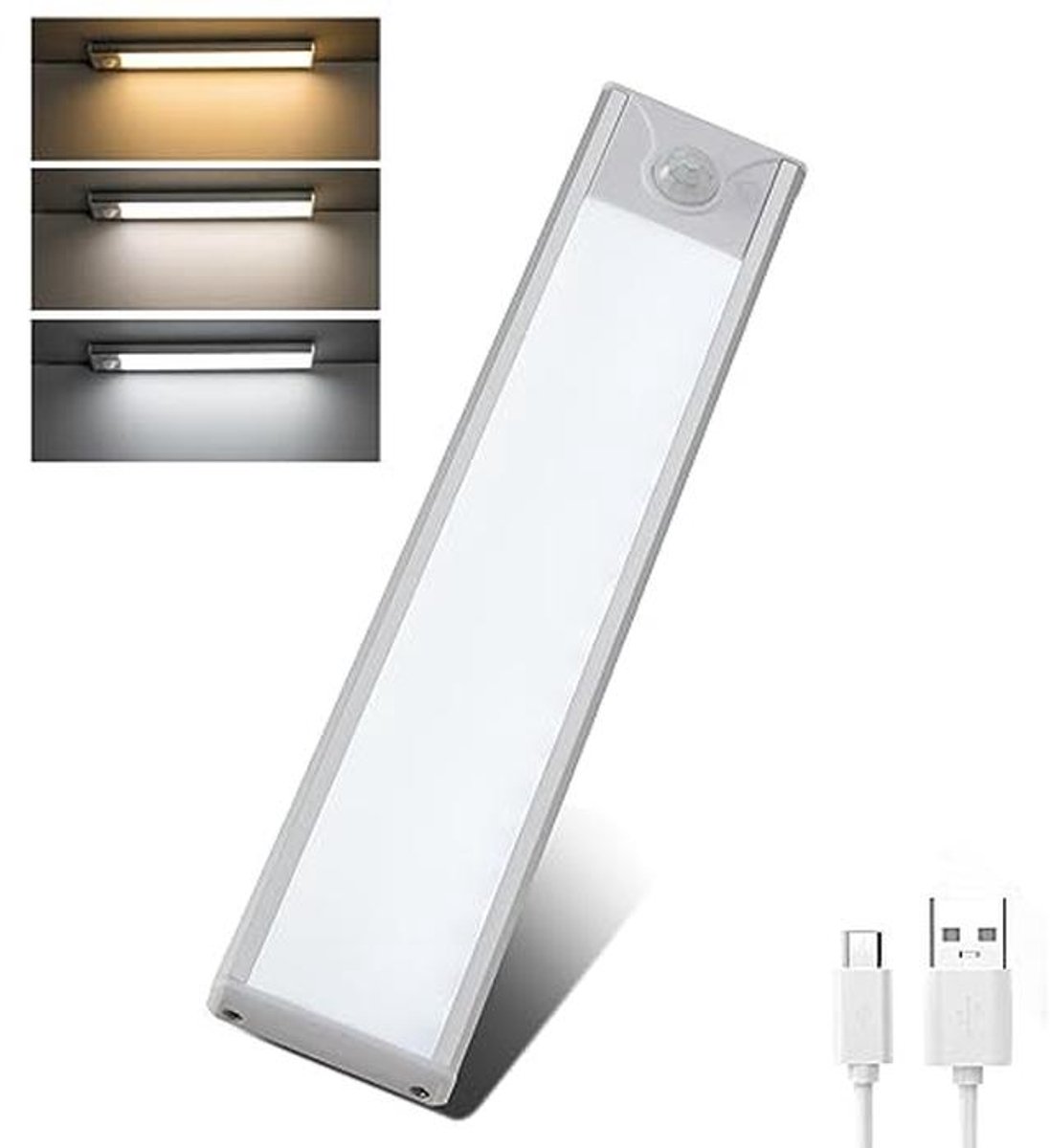 LED-kast verlichting met bewegingssensor - Oplaadbare batterij en USB - Perfect voor kasten, trappen en nachtlampen