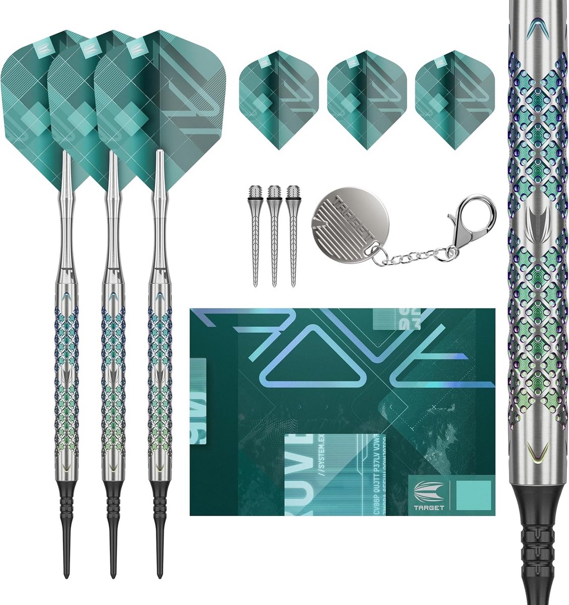 Soft Tip Darts Set met 90% Tungsten, Groene Darts met Pixel Tips, Elektronische Darts
