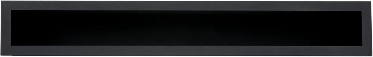 Lineair Ventilatierooster Zwart RAL 9005 Metaal - Luchtrooster voor Haard, Plafond of Wandmontage (60x9 cm)