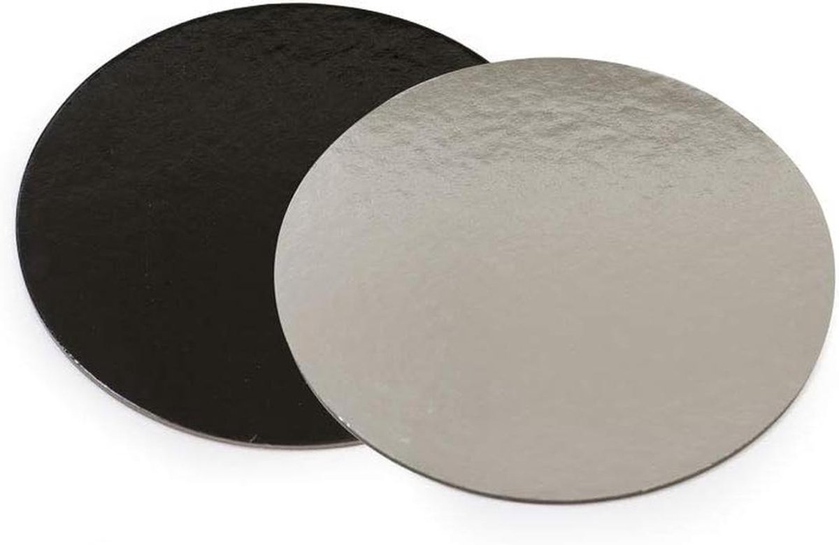 Taartplateau Set Goud/Zwart Ø 24 cm - Taartschaal van Karton