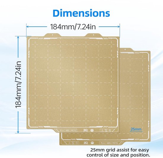 Biqu 184×184mm PEI/ PEO Bauplatte Druckplatte für Bambu A1 Mini - Digitec