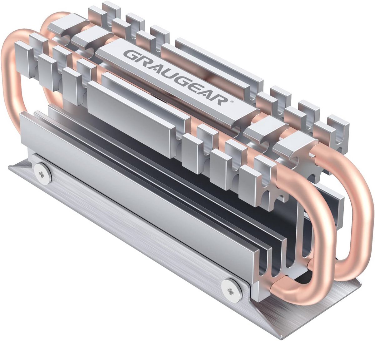 M.2 2280 NVMe SATA SSD Koellichaam met Directe Hittepijp en Dubbele Koperbuizen