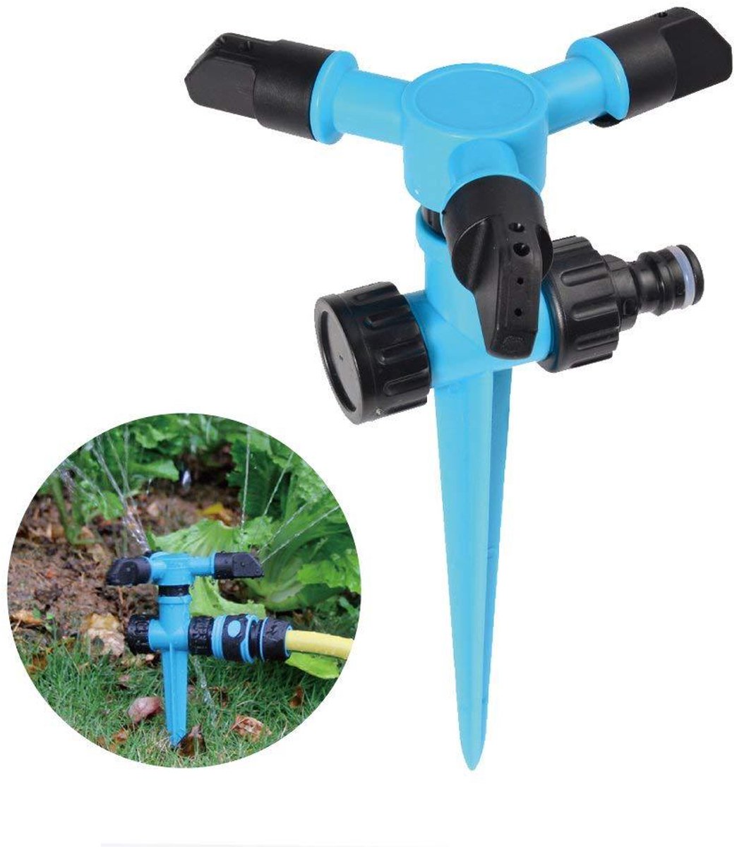 Garden Sprinkler - Instelbare 360 Graden Draaiende Gazon Sprinkler - Grote Oppervlakte Bereik - Tuinbewateringssysteem
