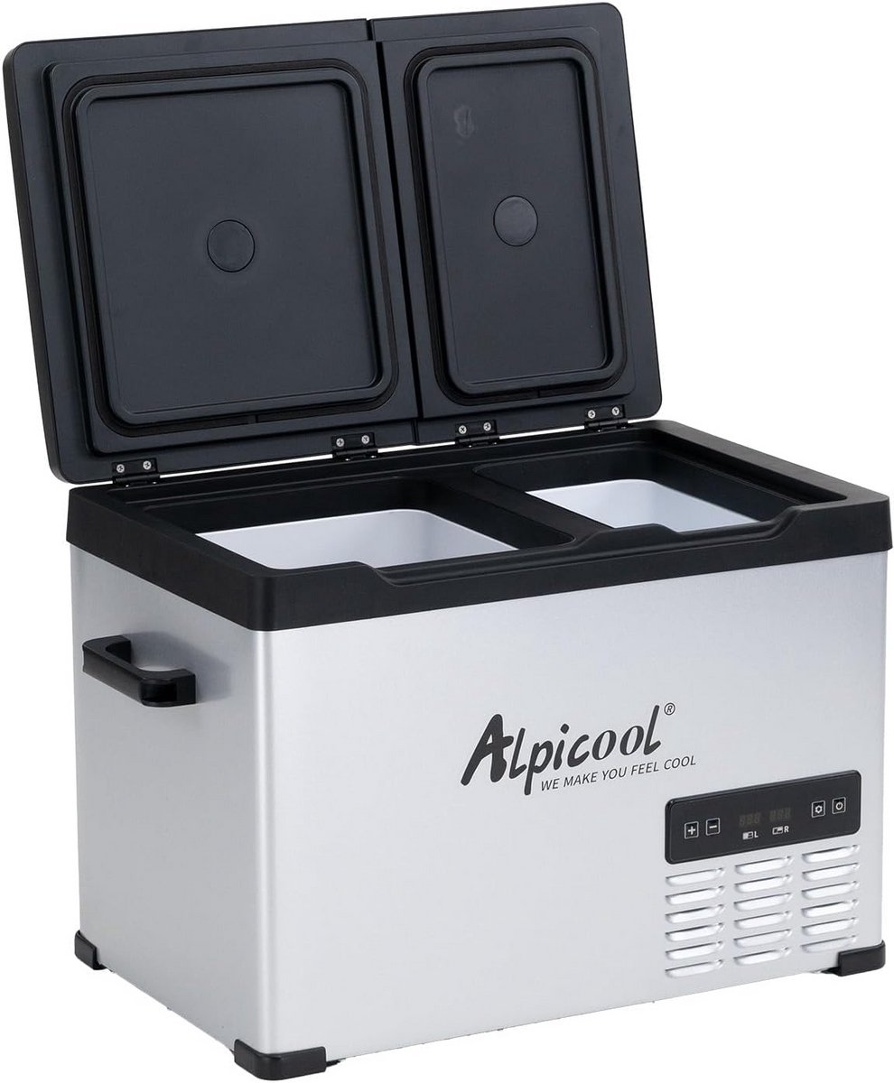 Elektrische Compressor Koelbox 32L - Mini Koelkast voor Auto en Vrachtwagen met Dubbele Temperatuurregeling