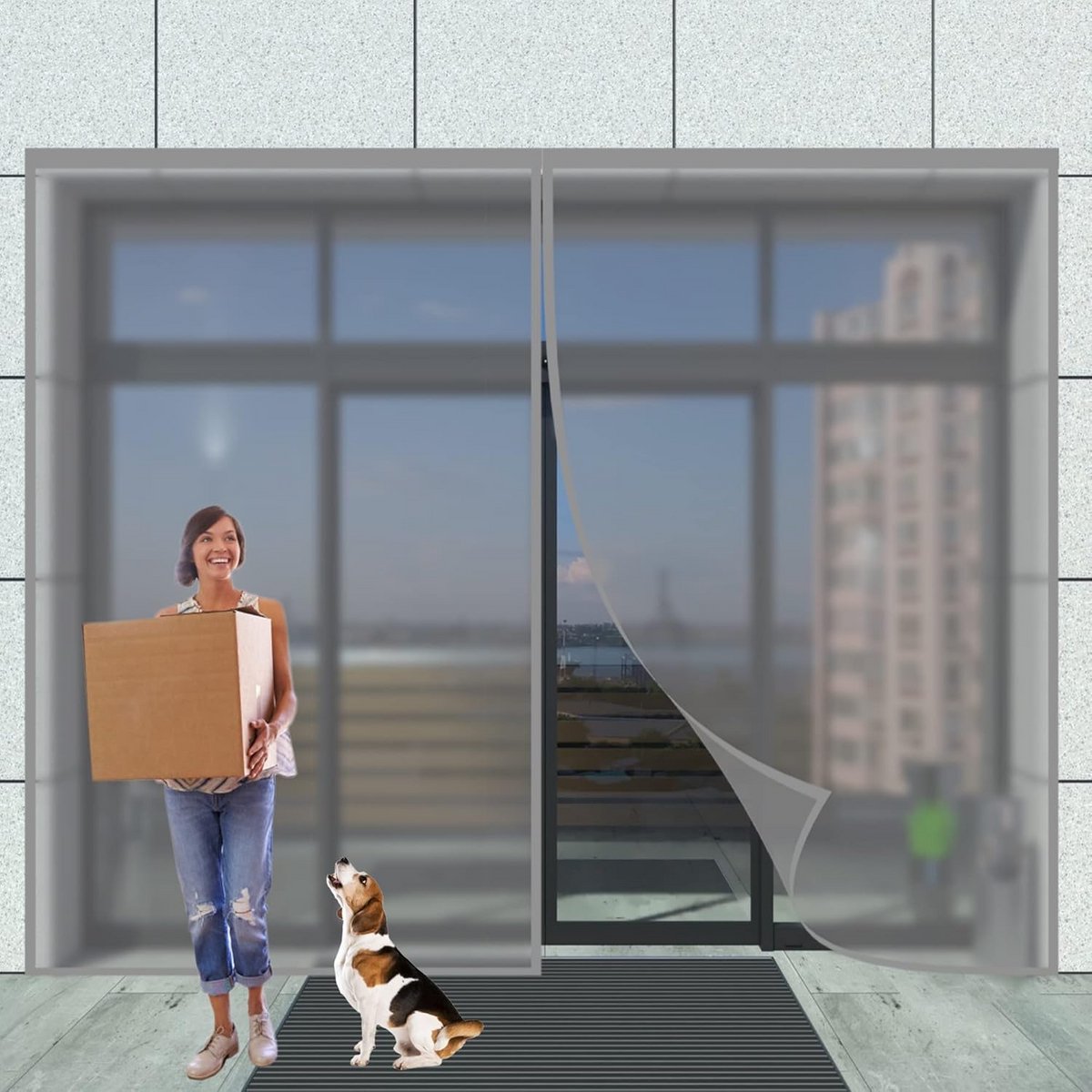 Magnetische vliegenhordeur 95 x 265 cm - Effectieve bescherming tegen insecten voor deuren