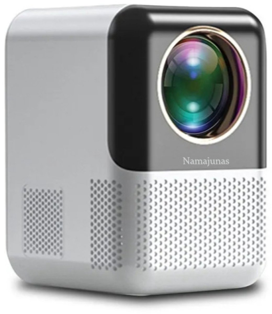 Namajunas - Mini beamers - Draagbare Beamer - Projector / Beamer - Smart Projector met 4K - Voor iOS en Android - Android 10 - WiFi 5 & Bluetooth 5.2 - Thuisbioscoop - Autofocus