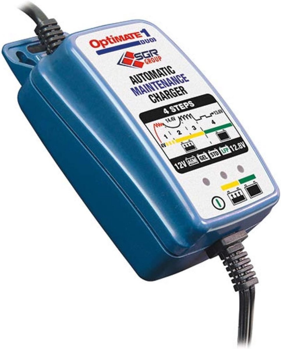 4-Fasen Autodiagnostische Oplader voor 12V Lood- en Lithiumbatterijen