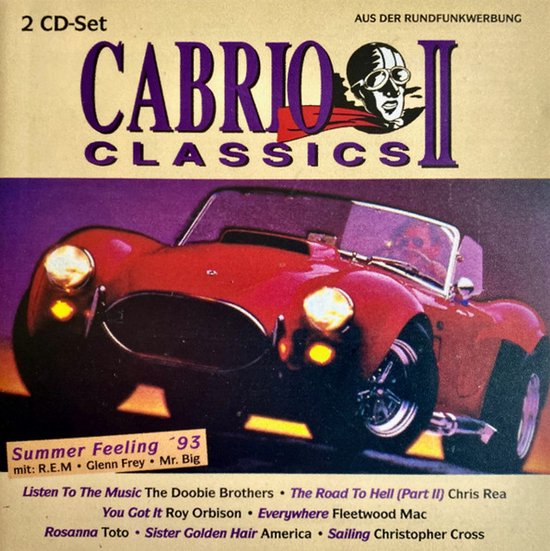Dubbel CD "Cabrio Classics II - Summer Feeling '93" met rode cabriolet en tracklijst.