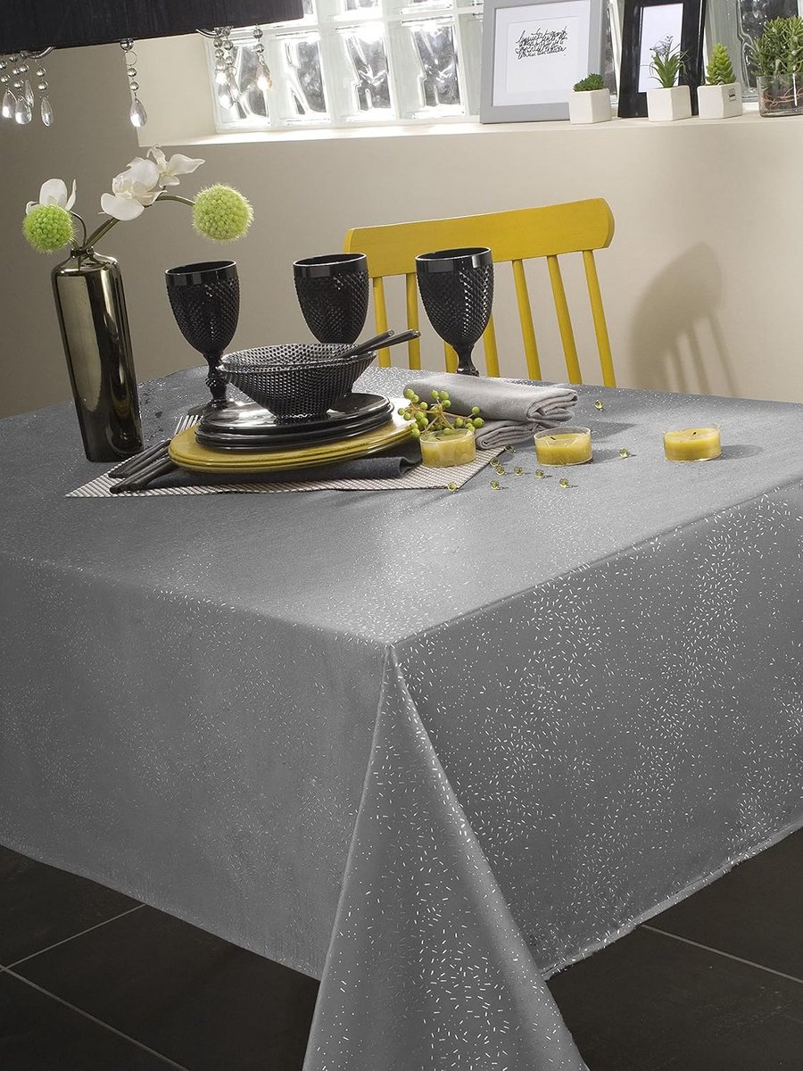 Elegante polyester tafelkleden voor elke gelegenheid, 140x350 cm, grijs