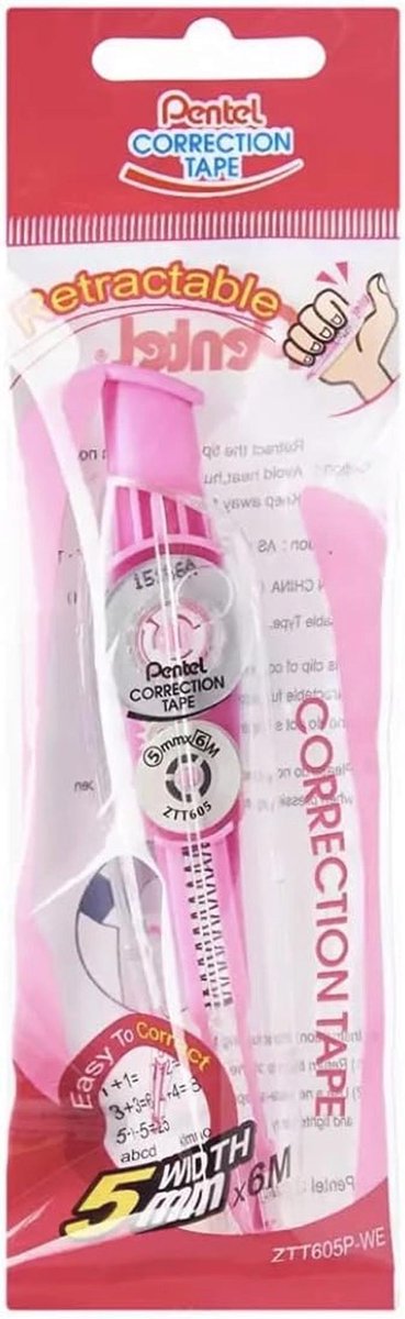 Correctietape 5 mm x 6 m - Intrekbare & Schone Herschrijven Tool