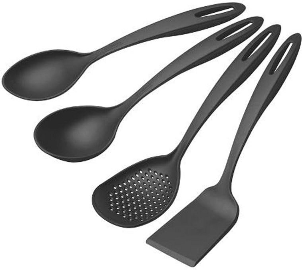 Nylon Keuken Gebruiksvoorwerpen Set - Serveerschep, Pollepel, Schuimlepel en Spatel