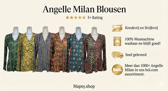 Angelle Milan - Vêtements de voyage pour femmes - Chemisier glamour vert - Respirant - Infroissable - Robe durable - En 5 tailles - Taille L