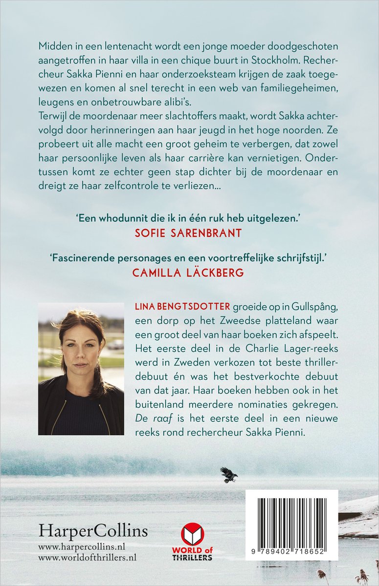 Boekcover met een portret van een vrouw, LINA BENGTSDOTTER, en tekst over de Sakka Pienni-reeks.