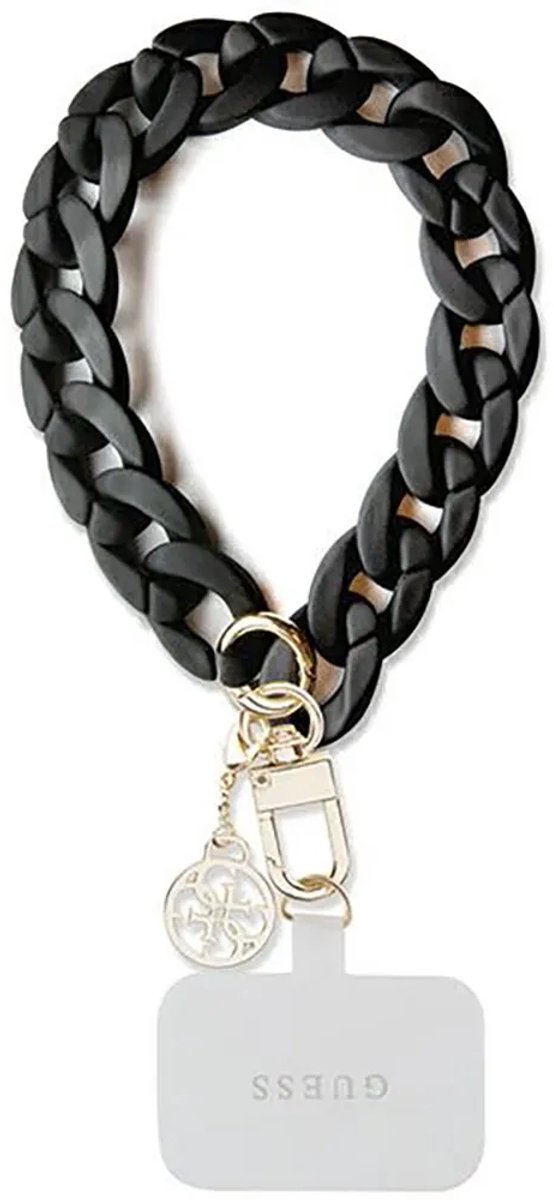 Guess Smartphone-Hülle Guess Saffiano Chain Kette Universell Umhaengekette 4g Charm Schwarz S00900x1