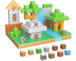 foto van Jojoy - Bouwblokken voor Kinderen - Speelblokken - Bouwstenen - Bouw Blokken - Speel Blokken - Bouwspeelgoed - 48 Stuks - MAGCRAFTI