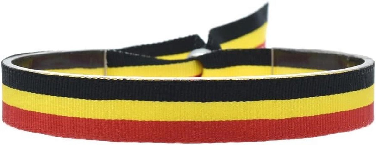 Verstelbare Stoffen Armband met Belgische Vlag voor Sportliefhebbers