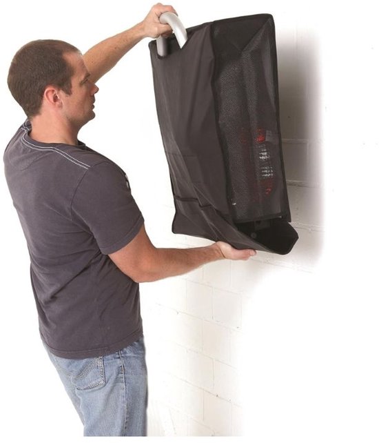 Wandhouder Voor Lange Halter – Zwart, Poedergecoat, Voor Thuis, Garage Of Sportschool – Past Op Staven Tot 32 Mm Diameter