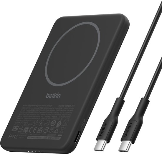 Belkin Slim Magnetic Power Bank 5000 mAh – zwart