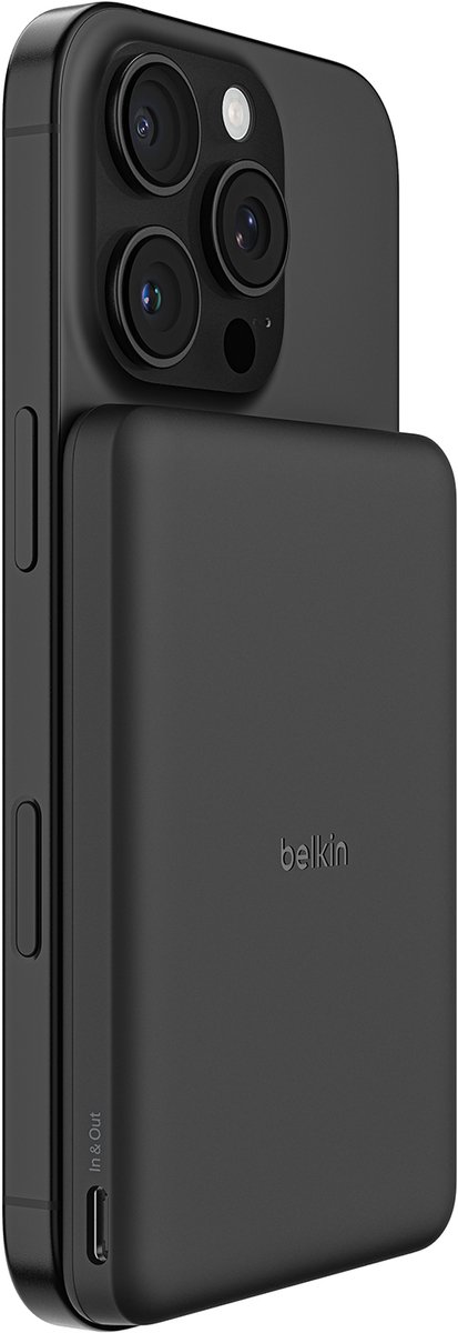 Belkin Slim Magnetic Power Bank 5000 mAh - Zwart - afbeelding 3