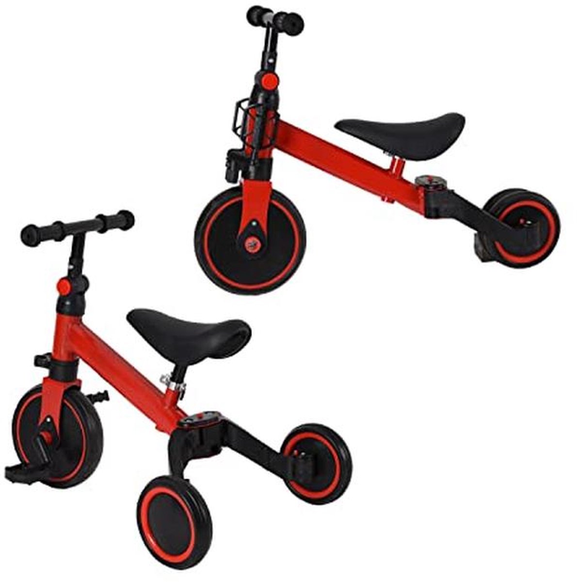 3-in-1 Evolutionaire Driewieler voor Kinderen - Fiets met Afneembare Pedalen en Veiligheidsfuncties voor 1-7 jaar