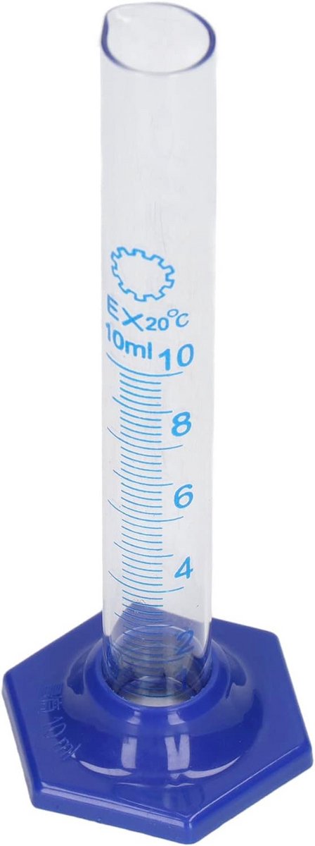 Set van 10 Glazen Maatcilinders 10 ml voor Laboratorium en Keuken
