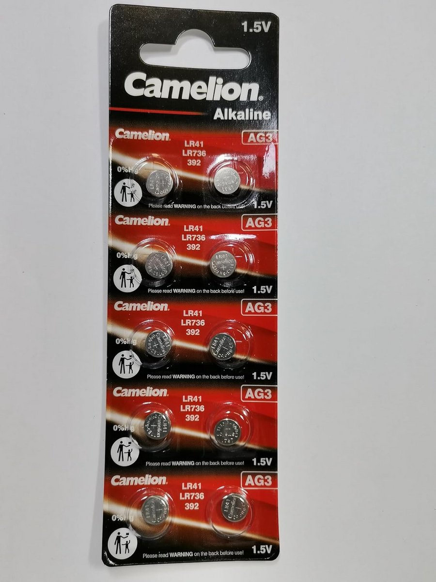 Knoopcelhorlogebatterijen AG3 / LR41 / 192 / 392 - Langdurige Energie