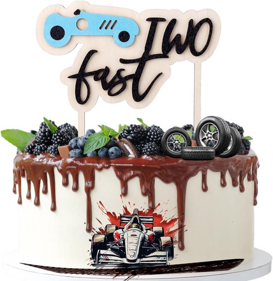 Sursurprise 25 Stuks 2 Fast 2 Furious Taarttoppers – Raceauto Cupcake Decoratie Voor 2e Verjaardag Jongens