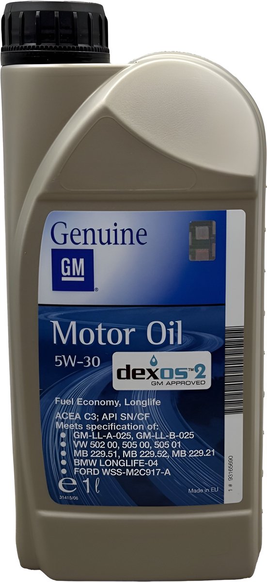 Opel GM 5W-30 Dexos 2 Motorolie - 1 liter - ACEA C3 API SN/CF